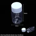 Διαφανές πλαστικό μπουκάλι δείγματος 20ml με λευκό βιδωτό καπάκι, ύψους 54mm - 20ml Διαφανές Μπουκαλάκι (Στυλ 05)