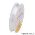 Transparent 0.8mm elastic crystal string for DIY jewelry making and beading projects - 0.8mm / Clear White