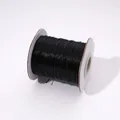Carrete de cordón encerado negro de 2,5mm para fabricación de joyas DIY y tejido - 1.0mm / Negro