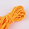 Hochelastische, hellgelbe runde Gummikordel mit robuster Flechtstruktur für DIY - Orangefarbenes Kabel 2 Mm Durchmesser 5 Meter/packung (kann Einen Stecker Enthalten).