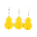 Gelbe Einfädler aus Kunststoff mit Kupferdrahtschlaufe für Nähen und Sticken, 3er-Pack-Set - Kürbisform Nadeleinfädler-Set / Gelb