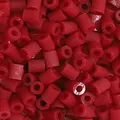 Levendige rode strijkkralen van 2,6 mm voor knutselen, holle plastic cilinders in bulk - 10g/Verpakking (ca. 1000 stuks) / Helderrood (F07)