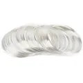Silver memory wire loops for DIY jewelry making stainless steel necklace coils - Standard Spec / Silver