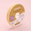 0.6mm light gold nylon coated stainless steel wire for DIY jewelry making - 40m Roll / 0.5mm / Korean Made Light Gold