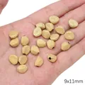 9x11mm golden matte finish irregular copper spacer beads for DIY jewelry making - Horizontal Hole Irregular (FGT674) / 1 Piece / Gold