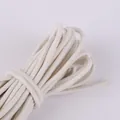 3mm weiße runde elastische Kordel mit gewebter Textur für Bastelarbeiten DIY - Cremefarbenes Kabel 2 Mm Durchmesser 5 Meter/packung (kann Einen Stecker Enthalten).