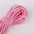 Rosafarbene runde elastische Kordel mit geflochtener Struktur für Bastelarbeiten - Rosa Draht 2 Mm Durchmesser 5 Meter/packung (kann Einen Stecker Enthalten).