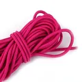 Rosarote elastische Kordel mit strapazierfähiger Nylon-Flechtung für DIY-Handwerk - Rosarotes Kabel 2 Mm Durchmesser 5 Meter/packung (ggf. Mit Einem Stecker).