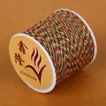 Cordon tressé multicolore 0,8mm pour la fabrication de colliers et bijoux DIY - Multicolore sans Fil d'Or