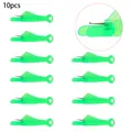 10er-Pack grüne Nadeleinfädler in Fischform aus Kunststoff mit feinem Stahldrahthaken - Grüner Fischform Nadeleinfädler / Grün