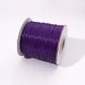 Cordón encerado coreano morado oscuro en carrete para creación de joyas y tejido DIY - 1.0mm / Púrpura oscuro