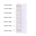 Silver open jump rings kit in transparent organizer box for DIY jewelry making - Single Jump Ring Box Set / Silver