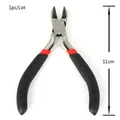 Precision jewelry pliers with 11cm length and ergonomic black handles for DIY earring making - Black Handle Diagonal Pliers / 1 Piece/Pack