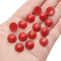 Red acrylic half-round cartoon animal eyes for DIY plush toy and doll making - Round Animal Eyes / 12mm (50 Pieces/Pack) / Red