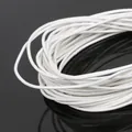 DIY white faux leather round cord for handmade jewelry and accessories making - White