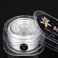 Transparent elastic crystal string on a clear plastic spool for DIY jewelry making - Fine Style (FXT031) / Clear White