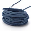 Flache dunkelblaue Wildleder-Schnur Rolle für DIY Schmuck und Traumfänger Basteln - 1m (Breite 2,8mm) / Hellblau