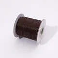 Rollo de cordón encerado marrón oscuro para tejer joyas DIY en bobina blanca - 1.0mm / Café Oscuro