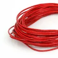 Durable 1.5mm round red faux leather cord for DIY jewelry and handicraft making - Red