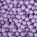 Cuentas redondas de acrílico lavanda para creación de joyas y cadenas para móviles - Paquete de 200 (6mm) / Violeta Claro