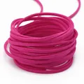 3mm rosafarbene Wildlederimitat-Kordel für DIY-Schmuck und Traumfänger-Bastelarbeiten - 1m (Breite 2,8mm) / Fuchsia