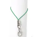 Green braided cord phone lanyard strap with polished silver metal lobster clasp and ring - 30 Pieces Pack / Grass Green
