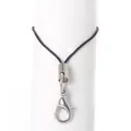 Silver lobster clasp with black lanyard cord for DIY jewelry and phone charms - 30 Pieces Pack / Black