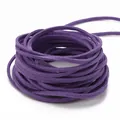 3mm lila Wildlederimitat Kordelrolle für DIY Schmuck Flechten und Bastelzubehör - 1m (Breite 2,8mm) / Hellviolett