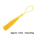 Bright yellow decorative tassel pendant with hanging loop for DIY crafts and bookmarks - Bright Golden