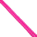 Vibrant bright pink round glass beads for handmade jewelry DIY bracelet making - Rose Red