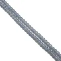 Light blue-grey faux jade glass beads, 8mm round DIY jewelry supplies for bracelets - Gray