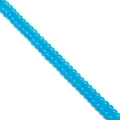 Polished bright blue imitation jade glass beads for DIY jewelry making and bracelets - Peacock Blue