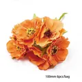 Bouquet de fleurs artificielles oranges 100mm pour accessoires de cheveux DIY - Fleur de Cosmos Orange