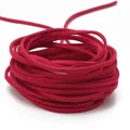 Dunkelrote 3mm Wildlederimitat-Kordel zum Basteln von Schmuck und Traumfängern - 1m (Breite 2,8mm) / Rot