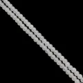 Translucent milky white glass beads for DIY jewelry making in polished round style - White