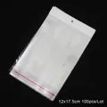 Sacchetti OPP trasparenti 12x17,5cm con testata bianca e foro di sospensione 100 pz - 12x17.5cm (100 Pezzi/Confezione)