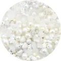 Mix di perline barocche in acrilico bianco per la creazione di gioielli fai-da-te - Stile 1 / 30g Per Confezione / Bianco