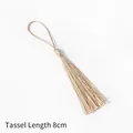 Champagne gold polyester tassel with 8cm length and woven hanging loop for DIY crafts - Apricot