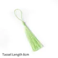 Light green polyester tassel pendant with 8cm length for DIY crafts and bookmarks - Light Green