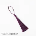 Dark purple handmade polyester tassel with 8cm length for bookmarks and DIY crafts - Violet