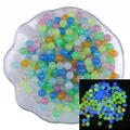Perle in acrilico fluorescente per gioielli fai-da-te in vari colori neon - 8mm / Confezione da 100 / colori misti casuali
