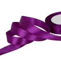 Rollo de cinta de raso morado oscuro brillante para manualidades y envolver regalos - Púrpura