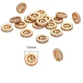 Distanziatori da 10mm placcati in oro rosa 18K con zirconi per creazione gioielli fai-da-te - Perline Distanziatrici in Zircone Pave / 10mm (1 Pezzo) / Oro