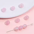 Cuentas de sirena de acrílico rosa con purpurina iridiscente para joyas de bricolaje - 6mm / Púrpura