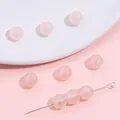 Cuentas de sirena rosadas traslúcidas de acrílico con purpurina para joyas DIY - 6mm / Rosa Claro