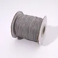 Rollo de cordón encerado gris en carrete blanco para joyería DIY y trenzado manual - aprox. 1.0mm (aprox. 10m/paquete) / Gris