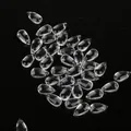 Perle a goccia in vetro sfaccettato trasparente per gioielli DIY e accessori - Bianco