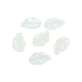 DIY translucent white ginkgo leaf pendants with iridescent AB opal luster finish - Imported Colorful