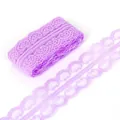Nastro in pizzo lavanda con motivi a cuore per accessori per capelli fai-da-te e hobby - Stile Largo / Viola Chiaro