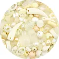 Mix di perle barocche vintage crema e avorio per gioielli fai-da-te e bracciali - Stile 1 / 30g Per Confezione / Serie Beige